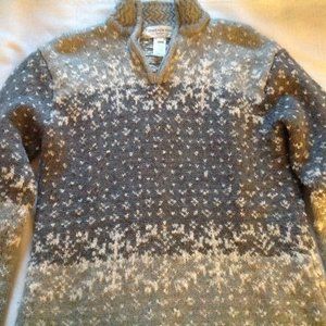 Jones of New York Sport Women’s Pullover Sweater Snowflake Long Sleeve Size M